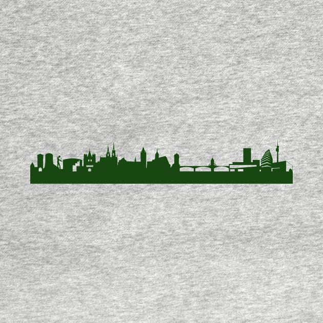 BASEL skyline in forest green by 44spaces